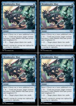 MTG - 4x METAMORPHIC BLAST - Outlaws of Thunder (U) - Image 1