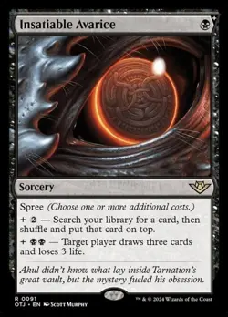 MTG - INSATIABLE AVARICE - Outlaws of Thunder (R) - Image 1