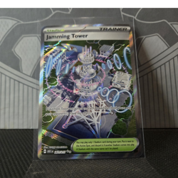 Pokemon TCG Jamming Tower 243/182 SV10 Hyper Rare Trainer Holo English - Image 1