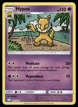 Hypno Holo 012/034 Classic Collection CLB Blastoise Deck Pokemon [NM] - Image 1