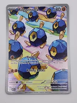 Pokemon TCG Roggenrola 127/086 Sv: White Flare Holo Full Art - Image 1