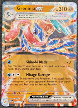 POKEMON - Twilight Masquerade Greninja EX 106/167 NM - Image 1