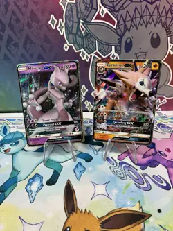 Pokemon TCG Lycanroc GX Mewtwo GX Heavy Damage Holo Black Star Promo - Image 1