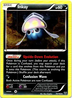 Inkay 74/146 Uncommon XY Pokemon Near Mint - Image 1