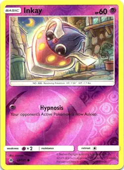 Inkay 50/131 Common Forbidden Light Pokemon Reverse Holo Lightly Played - Image 1
