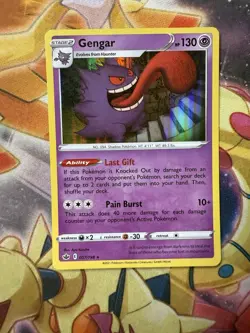 POKEMON GENGAR 057/198 RARE HOLOFOIL CHILLING REIGN NM CARD - Image 1