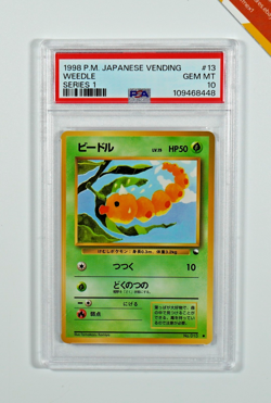 Pokemon PSA 10 Weedle #13 Vending Machine Series 1 1998 Japanese - Image 1