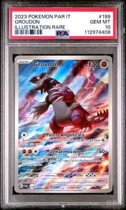 Pokemon PSA 10 Groudon #199 SIR Paradosso Temporale 2023 Italiano - Image 2