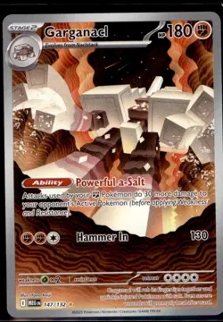 Pokemon TCG - Garganacl Illustration Rare ME01: Mega Evolution 147/132 NM - Image 1