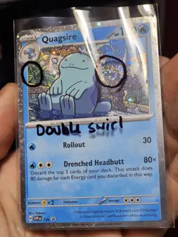 Pokemon TCG Quagsire SVP 156 Cosmos Holo Promo W/Double Swirl NM - Image 1