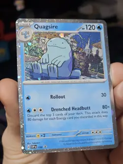 Pokemon TCG Quagsire SVP 156 Cosmos Holo Promo W/Double Swirl NM - Image 2