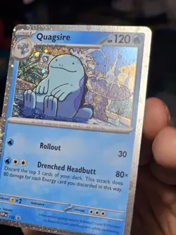 Pokemon TCG Quagsire SVP 156 Cosmos Holo Promo W/Double Swirl NM - Image 3