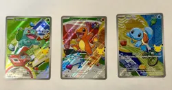 Pokemon First Partner Illustration Collection Series 1 Kanto Gen 1 Starters Set - Image 1