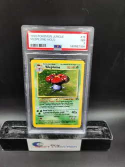 1999 POKEMON JUNGLE VILEPLUME-HOLO #15 PSA 7 NM VINTAGE WOTC - Image 1