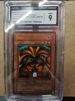CGC 9 Yugioh LOB-124 Exodia the Forbidden One Ultra Rare Unlimited Edition 2002 - Image 1