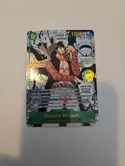 One Piece Dracule Mihawk OP14-119 Manga Alternate Art NM The Azure Sea’s Seven - Image 1