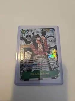One Piece Dracule Mihawk OP14-119 Manga Alternate Art NM The Azure Sea’s Seven - Image 3