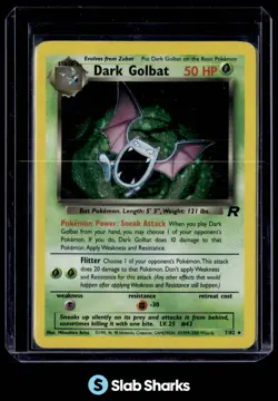 2000 POKEMON TEAM ROCKET 7/82 DARK GOLBAT HOLO - Image 1