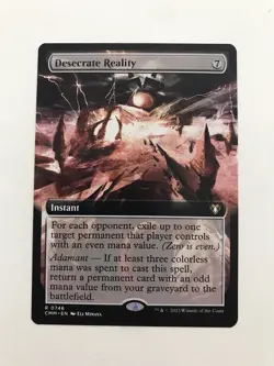 Desecrate Reality Borderless MTG Magic the Gathering Card NM Near Mint CMM - Image 1