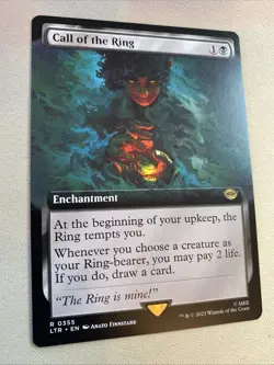 2023 MTG Magic the Gathering Lord of the Rings Extended Art 355 Call of the Ring - Image 4
