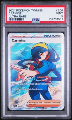 2024 POKEMON TWM EN #204 CARMINE PSA 9 TWILIGHT MASQUERADE - Image 1