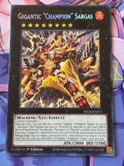 Yugioh Gigantic "Champion" Sargas Prismatic Secret Rare MP24-EN071 25th 1st NM - Image 2