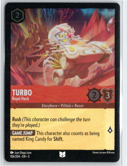 Turbo Royal Hack 106/204 Shimmering Skies Disney Lorcana Cold Foil - Image 1