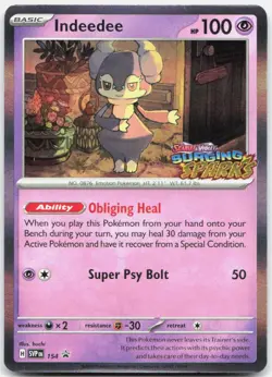 Pokemon TCG Indeedee SV: Scarlet & Violet Promo Cards Promo 154 Holo - Image 1