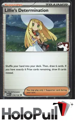 Pokemon TCG Prize Pack Series Cards Lille's Determination #119/132 Promo,Holo - Image 1
