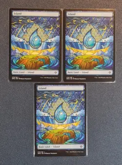 MTG Dominaria United - 3 x Island - Full Art Land - DMU - NM+ Condition - Image 1