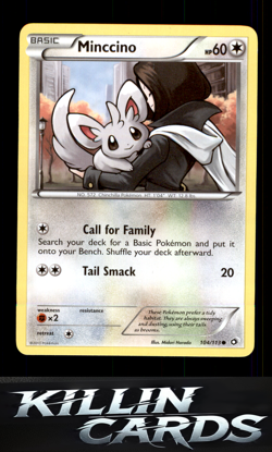 Minccino 104/113 Pokemon Common Legendary Treasures Card NM - Image 1