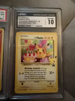CGC 10 Birthday Pikachu Holo 24 Celebrations Classic Collection Pokemon - Image 2