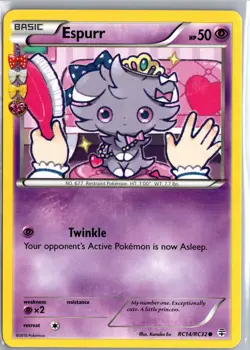 Espurr RC14/RC32 Common Generations Pokemon Lightly Played - Image 1