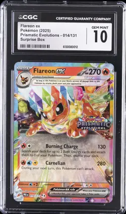 2025 PRISMATIC EVOLUTIONS-SURPRISE BOX #014/131 POKEMON CGC 10 GEM MINT - Image 1