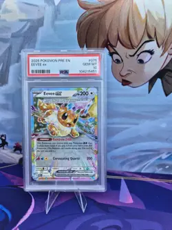 Pokemon Pre en 075/131 Prismatic Evolutions Eevee EX #75 PSA 10 - Image 1