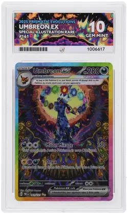 Pokemon TCG Umbreon EX Prismatic Evolutions SIR 161/131 ACE 10 Perfect Subgrades - Image 1