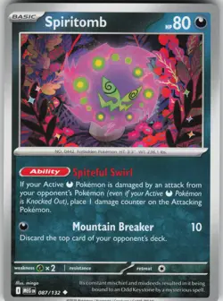 Spiritomb 087/132 Uncommon Mega Evolution Pokemon Near Mint - Image 1