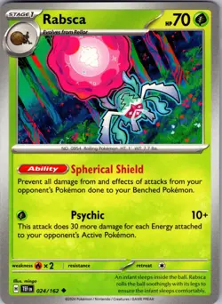Rabsca Temporal Forces 024/162 Uncommon Pokemon Near Mint - Image 1