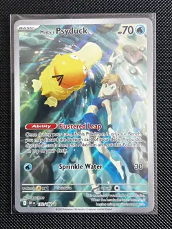 Pokemon TCG Destined Rivals Mistys Psyduck Illustration Rare 193/182 - Near Mint - Image 1