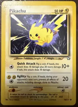 Pokemon TCG Pikachu 70/111 Neo Genesis English - Image 1