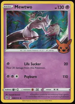 Mewtwo 056/172 NM Trick or Trade BOOster Promo Holo Pokemon - Image 1