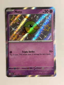 Pokemon TCG Paldean Fates Shiny Natu 151/091 Near Mint - Image 1