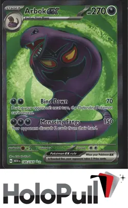 Pokemon TCG SV: Scarlet & Violet 151 Arbok ex #185/165 Ultra Rare,Holo - Image 1