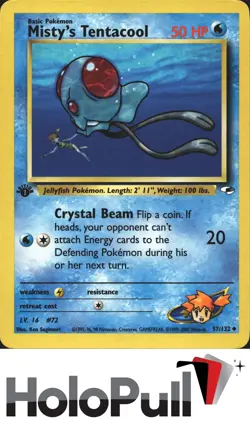 Pokemon TCG Gym Heroes Misty's Tentacool (57) #057/132 - Image 1