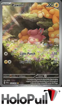 Pokemon TCG SV: Paldean Fates Pawmi #226/091 Holo - Image 1