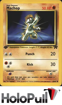 Pokemon TCG Team Rocket Machop #59/82 1st Edition - Image 1