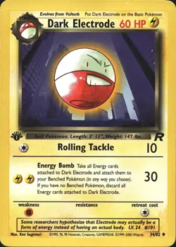 Pokemon TCG Team Rocket Dark Electrode #34/82 1st Edition,Non-Holo - Image 1