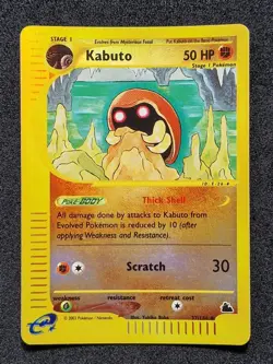 Kabuto 37/144 Skyridge 2003 Reverse Holo e-series Pokemon Card TCG - Image 1