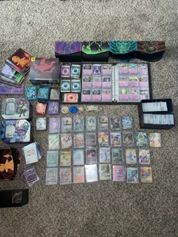 Pokemon TCG Card Lot Binder Boxes Foil Cards Astral Radiance SV1V Meowth Eevee - Image 1