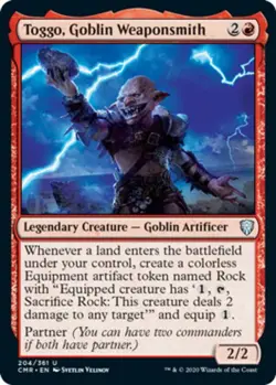 Toggo, Goblin Weaponsmith Light Play, English Magic the Gathering MTG Commander - Image 1
